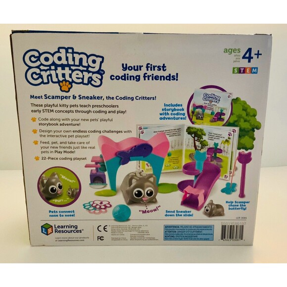 Learning Resource Preschool Coding Critters STEM Skills Scamper & Sneaker - Picture 3 of 12